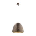 Brown retro pendant light steel, Ajay