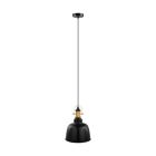 Black retro pendant light metal, Alain