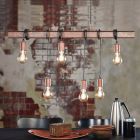 Brown rustic pendant light steel, Anton