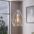 Silver industrial pendant light metal, Acri