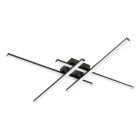 Black design flush ceiling light plastic, Vidya, 20W, 4000K LED, 3-step dimmable