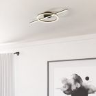 Black modern ceiling light plastic, Xam, 19,5W, white switch LED
