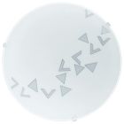 White flush ceiling light glass, Bada