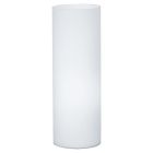 White design table lamp glass, Basken, with switch