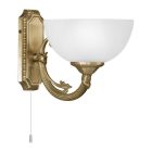 Bronze classic wall light metal, Reza, with pull switch