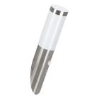 Silver outdoor wall light with motion sensor plastic, Carlein, IP44