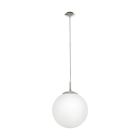 Nickel modern pendant light glass, Dave