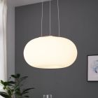 Nickel design pendant light glass, Skyler