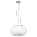 Nickel design pendant light glass, Skyler