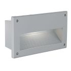 White recessed outdoor wall light aluminium, Anke, IP44