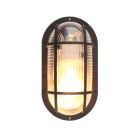 Black rustic outdoor light glass, Eva Lynn, IP44