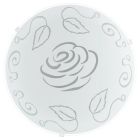 White flush ceiling light glass, Bada