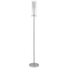 Chrome design floor lamp glass, Barceno, with switch