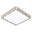 Nickel smart ceiling light plastic, Geraldo, 16,5W, warm to cold white adjustable LED, IP44