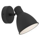 Black bathroom wall light steel, Priscilla, IP44