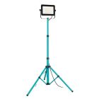 Blue work light aluminium, Angelos, 100W, 4000K LED, IP65, with switch