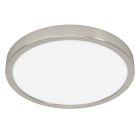 Nickel flush ceiling light plastic, Geraldo, 20,5W, 3000K LED