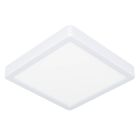 White flush ceiling light plastic, Geraldo, 17W, 3000K LED