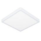 White flush ceiling light plastic, Geraldo, 20,5W, 3000K LED