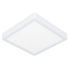 White bathroom ceiling light plastic, Geraldo, 17W, 3000K LED, IP44
