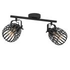 Black industrial ceiling spotlight steel, Giovanni