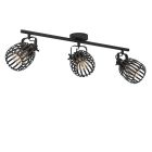 Black industrial ceiling spotlight steel, Giovanni