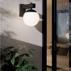 Black modern outdoor light glass, Boris, IP44