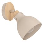 Beige modern wall spotlight aluminium, Andy