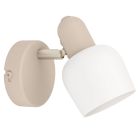 Beige wall spotlight steel, Connor