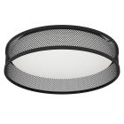 Black flush ceiling light steel, Jolene, 20W, 3000K LED
