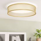 Brass flush ceiling light steel, Jolene, 20W, 3000K LED