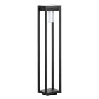 Black modern solar outdoor floor lamp aluminium, Kwame, 3,7W, 4000K LED, IP44