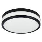 Black bathroom ceiling light glass, Jacco, 5,7W, 3000K LED, IP44