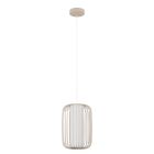 Beige industrial pendant light aluminium, Safira