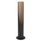 Brown modern table lamp aluminium, Aloysius, with switch