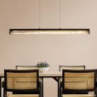 Black design pendant light crystal, Aarnoud, 6W, warm to cold white adjustable LED, with touch dimmer