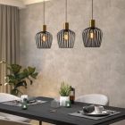 Black industrial pendant light steel, Insaf
