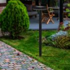 Black solar garden spike light plastic, Ingemar, 8,5W, 3000K LED, IP65