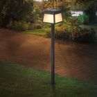 Black solar garden spike light plastic, Imelda, 7,5W, 3000K LED, IP65
