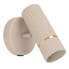 Beige modern wall light steel, Vahid, with switch