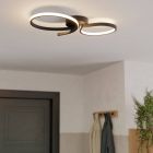 Black modern ceiling light aluminium, Thekla, 21W, 3000K LED