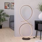 Black modern floor lamp aluminium, Thekla, 20W, 3000K LED, with switch