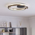 Copper modern flush ceiling light plastic, Madhvi, 20W, warm to cold white adjustable LED, with remote control