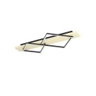 Design flush ceiling light wood, Annebel, 13W, 3000K LED