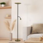 Brass modern floor lamp steel, Crijn, 26,5W, 2700K LED, with touch dimmer