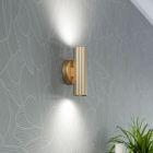 Brass modern up down wall light aluminium, Vikram