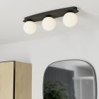 Black modern ceiling light steel, Cornee, 4,2W, 2700K LED, IP44