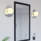 Chrome modern wall light steel, Cornee, 4,2W, 2700K LED, IP44