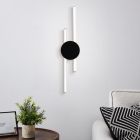 Black design wall light aluminium, Vixa, 20W, 3000K LED