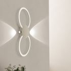 Brown design wall light aluminium, Vixa, 20W, 3000K LED